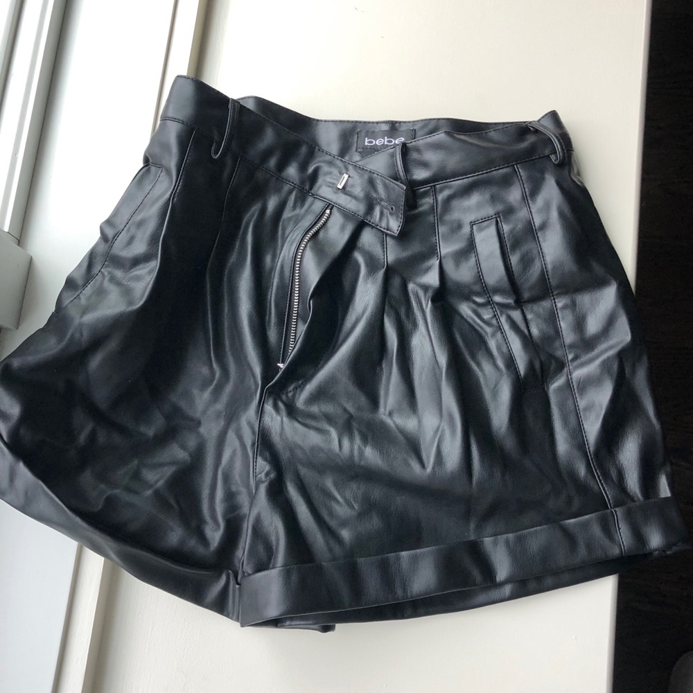 Leather Bebe Shorts